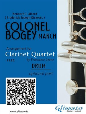 cover image of Drum (optional) part of "Colonel Bogey" for Clarinet Quartet